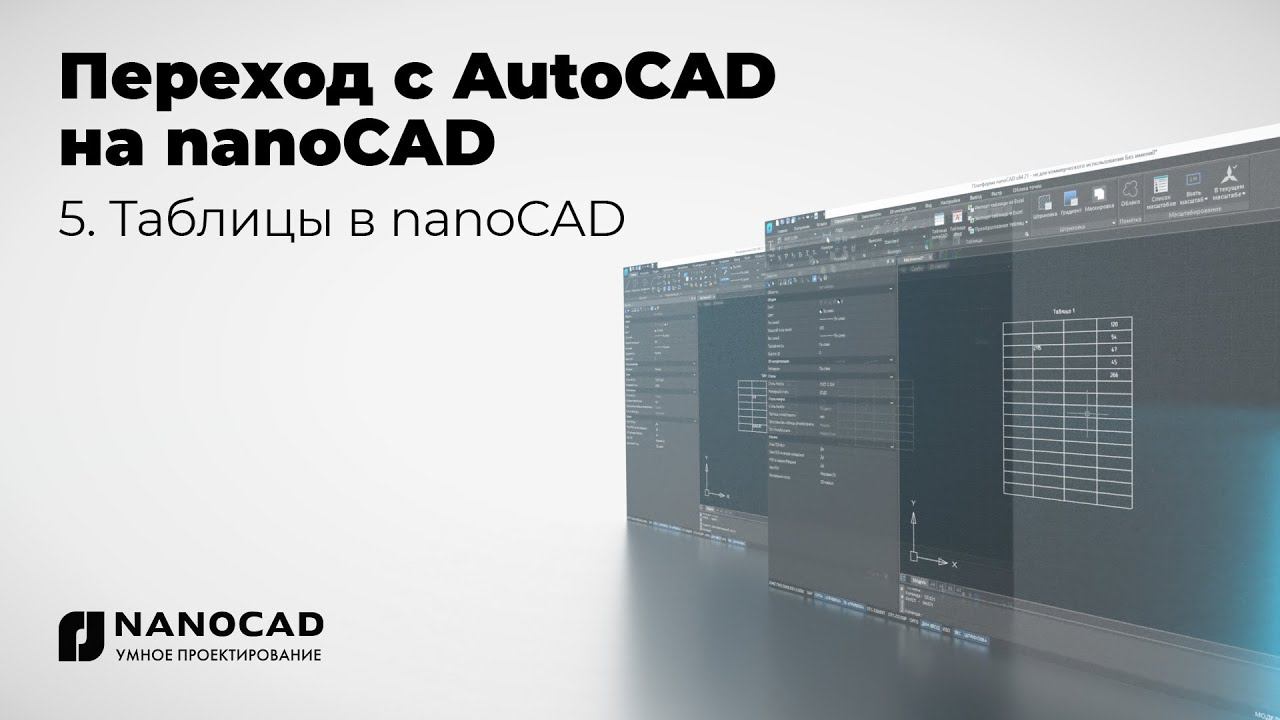 Обзор nanoCAD vs AutoCAD | Таблицы в nanoCAD