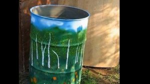 Украшение бочки для воды своими руками
