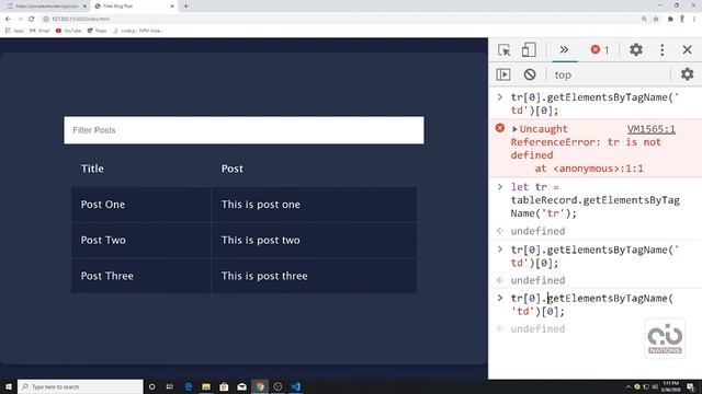 Build a Search Bar & Filter Table using JavaScript смотреть онлайн