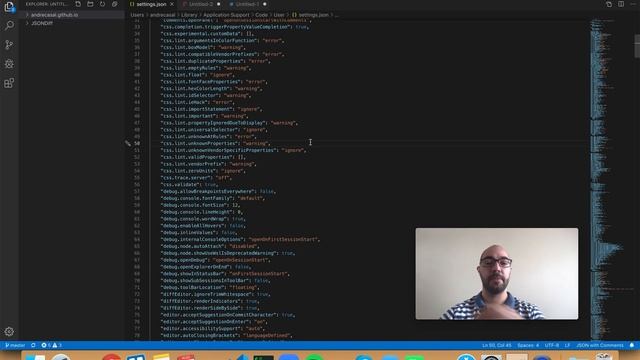 VS Code Setting: css.lint.unknownProperties смотреть онлайн