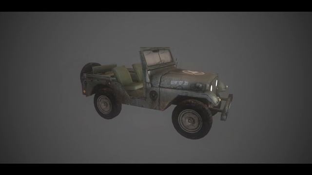 Marmoset toolbag 2.3 test Willys Jeep MB 3D Modeling смотреть онлайн