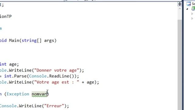 Gestion des Exceptions Try Catch finally смотреть онлайн