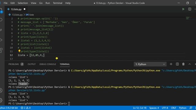 Python | Listeler(List) | Ders 14 смотреть онлайн