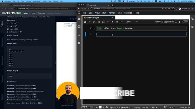 29. Collections Counter: Hackerrank | Python Solution Explained смотреть онлайн