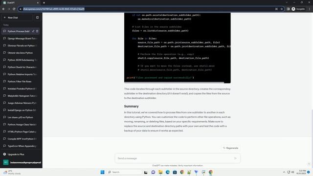 How to process files from one subfolder to another in each directory using Python смотреть онлайн