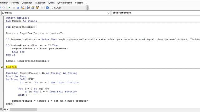 Débogage du code VBA смотреть онлайн