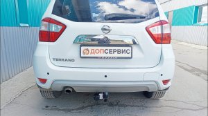 Фаркоп на Nissan Terrano без подрезки бампера