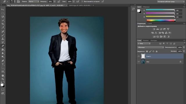 Как в фотошопе вставить свое лицо на персонажа.[Adobe Photoshop] Урок № 3. смотреть онлайн