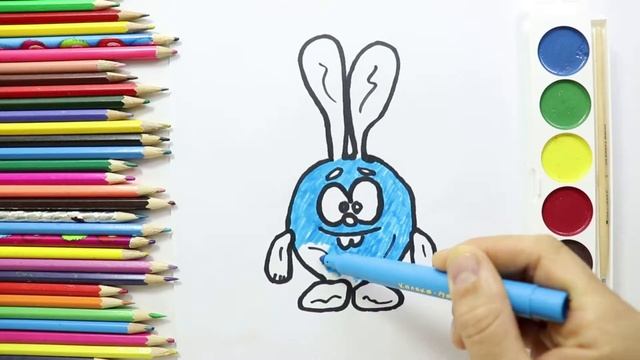 Раскраска для детей КРОШ!Мультик раскраска!Учим цвета!Как нарисовать и разукрасить КРОША смотреть онлайн