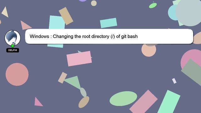Windows : Changing the root directory (/) of git bash смотреть онлайн