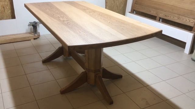 Обеденный стол. 1900/950. Ясень. Масло. Шпон 1.5 мм. смотреть онлайн