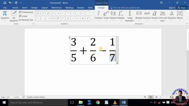 How to write fraction in MS Word 2016 - Fractions in MS Office Word -Writing Fraction in Word смотреть онлайн