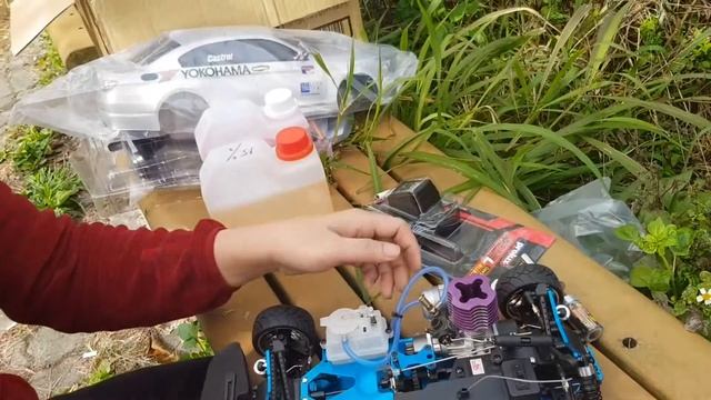 Nitro Gas Powered RC Buggy Colt 1:10 - Unboxing And Engine Test смотреть онлайн