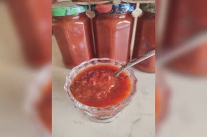 Аджика из слив, помидор и болгарского перца на зиму!