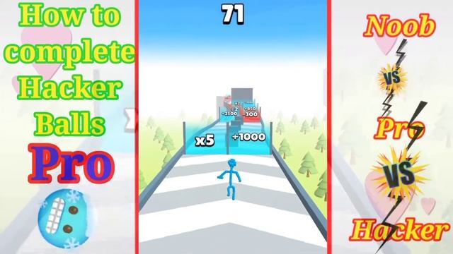 Balls Master | Noob vs Pro vs Hacker in balls master 2048 ball 3d video games gameplay Android,iOS смотреть онлайн