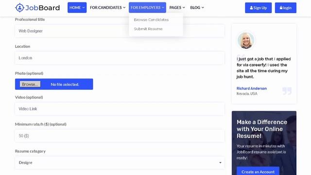 Job Board: Job Portal HTML Bootstrap 4 | Themeforest Templates смотреть онлайн