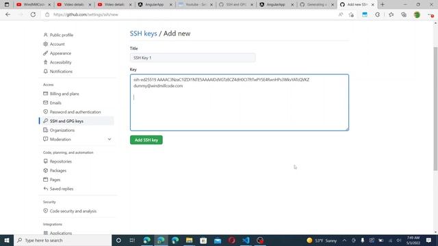 Push to Github Using SSH Key part 2 - add the key to github смотреть онлайн