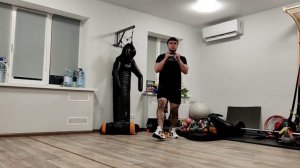 Ударный комплекс с гирей на силу и выносливость. Тренировка с гирей дома для роста мышц.