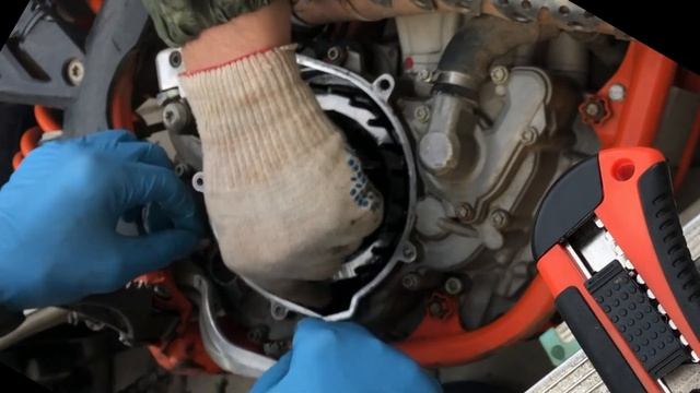 РЕМОНТ KTM EXC F 350 ЗАМЕНА ДИСКОВ СЦЕПЛЕНИЯ