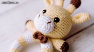 Амигуруми: схема Жирафик погремушка. Игрушки вязаные крючком - Free crochet patterns.