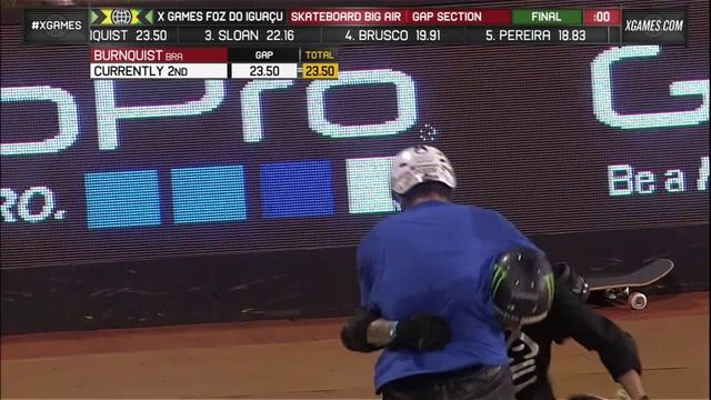 Bob Burnquist wins Skateboard Big Air смотреть онлайн