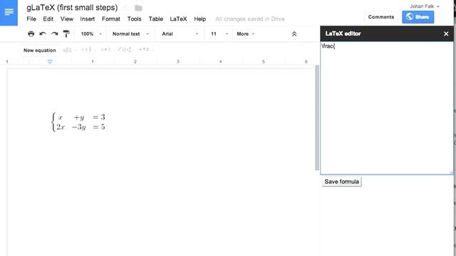 gLaTeX (work in progress): Insert LaTeX expressions into Google documents смотреть онлайн
