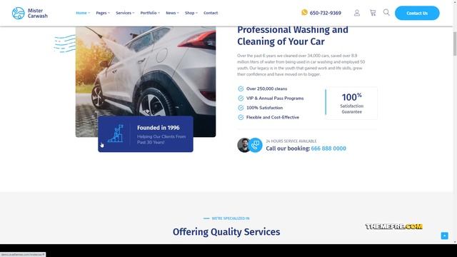Mister - Car Wash WordPress Theme car repair auto Nanase смотреть онлайн