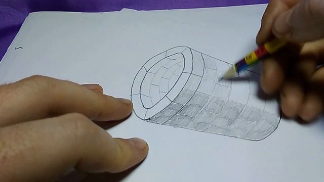 КАК НАРИСОВАТЬ РИСУНОК 3D КОЛОДЕЦ!!\HOW TO DRAW A FIGURE 3D WELL !!! смотреть онлайн