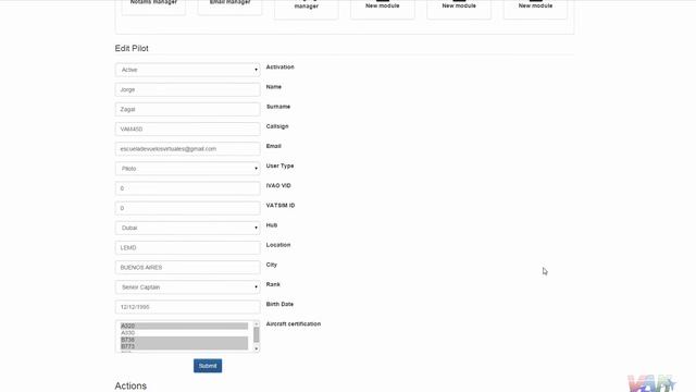 Virtual Airlines Manager 2.1 Administration Module Demo - ENGLISH смотреть онлайн