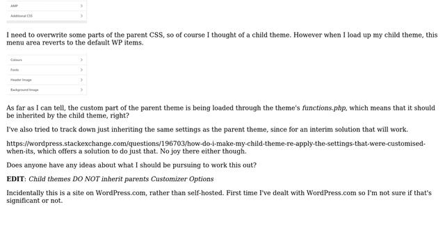 Wordpress: How to make child theme inherit parent custom theme options? смотреть онлайн