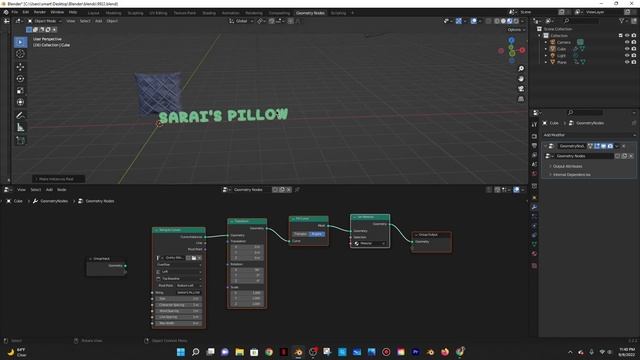 Stitch on 3D Pillow made with Cloth Simulation| Day 214 of Blender смотреть онлайн