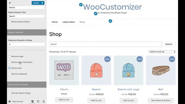 Changed to StoreCustomizer - Ajax Search смотреть онлайн