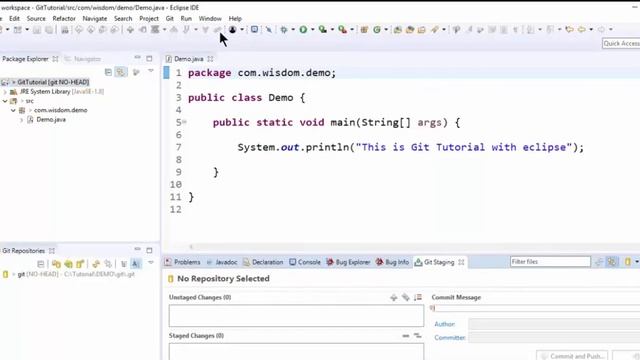 Git Tutorial for beginners - Using Eclipse (share project) смотреть онлайн