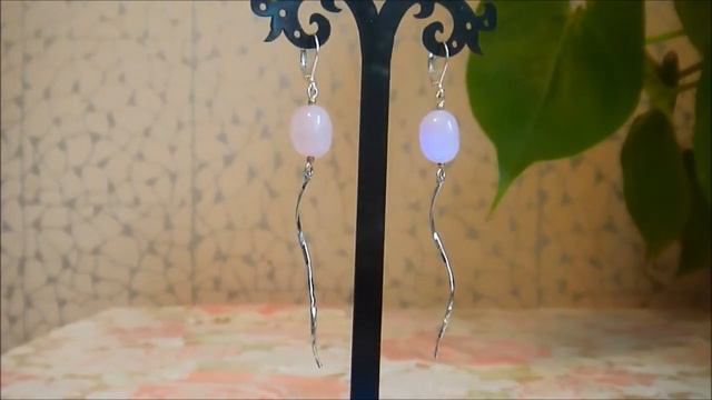 Серьги с кварцем. Украшения ручной работы из натуральных камней смотреть онлайн