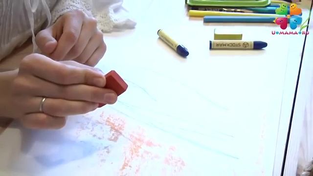 Рисование натуральными восковыми мелками с детьми смотреть онлайн