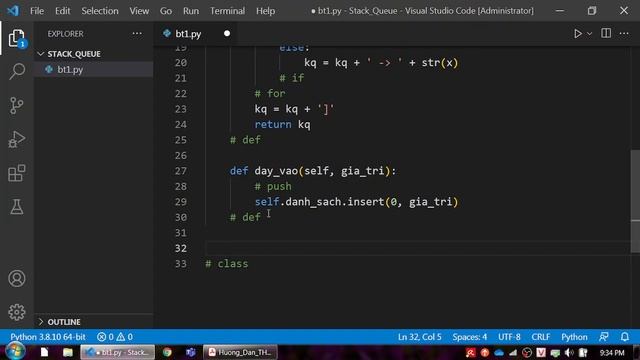 Cấu trúc dữ liệu và giải thuật - Python - Ngăn xếp với danh sách (Stack) смотреть онлайн