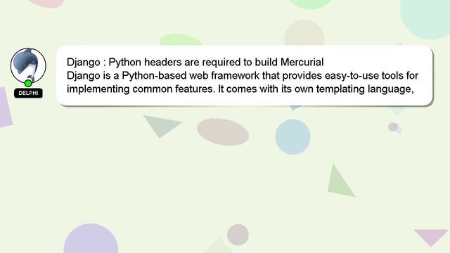Django : Python headers are required to build Mercurial смотреть онлайн