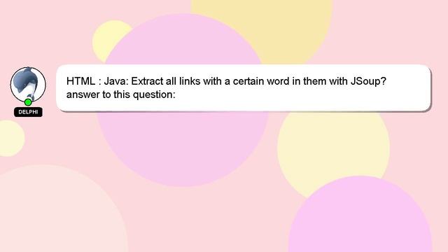 HTML : Java: Extract all links with a certain word in them with JSoup? смотреть онлайн