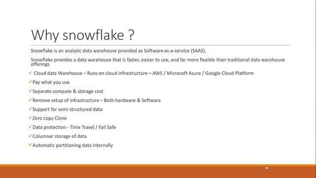 Snowflake Training Demo || SSIT Software Online Training смотреть онлайн