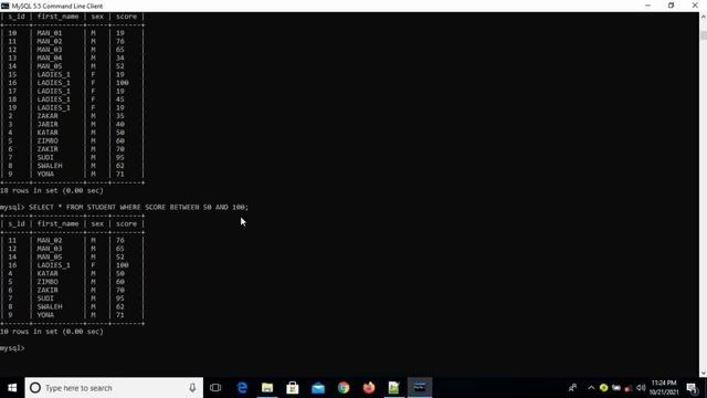 MYSQL TUTORIAL 20: BETWEEN FUNCTION смотреть онлайн