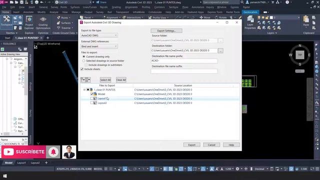 Autodesk civil 3d 2023 desde 0, parte XI "EXPORTACION A DWG" смотреть онлайн