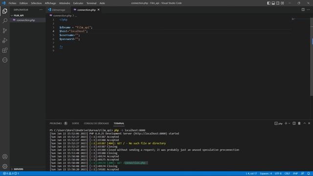 #04 Créer une API avec PHP : Connection à la Base de Donnée смотреть онлайн