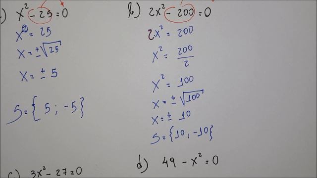02 Equação do segundo grau: Equação do 2° grau incompleta, com b=0 смотреть онлайн