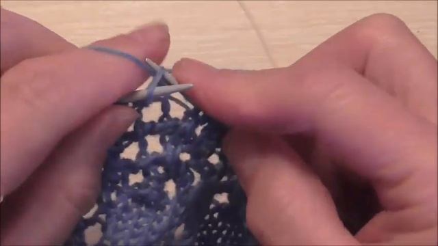 Вязание ажурного узора спицами. Схема видео урок. смотреть онлайн