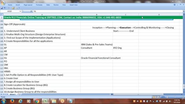 Oracle R12 Financials Training | 15th Session | Multi Org & Responsibilities Creation смотреть онлайн