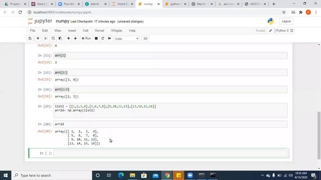 Numpy Indexing and Slicing смотреть онлайн