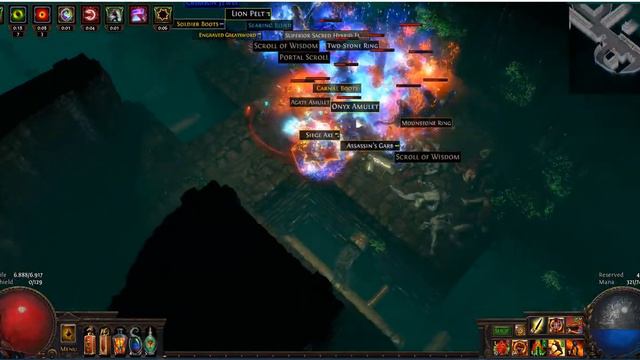 Deathless PoE Guardian Hydra Kill Ngamahu Cyclone Build смотреть онлайн