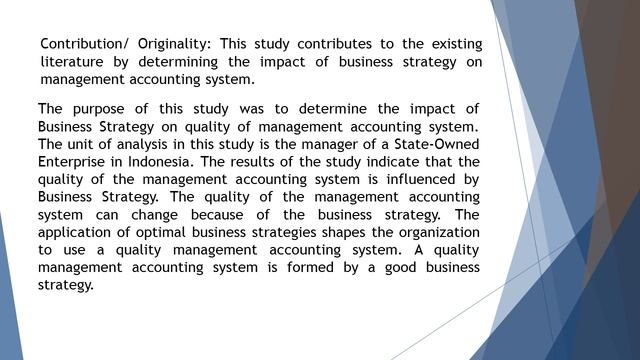 Impact of Business Strategy on the Management Accounting The Case of the Production of State Owned смотреть онлайн