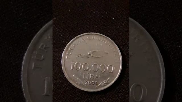 Монета Турции 100000 лир 2000 года. 100000 лир 1999-2000 г. - 75 лет Турецкой республики. смотреть онлайн