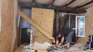 Установка цельных рулонных утеплителей в стену, с заранее подготовленной обрешёткой